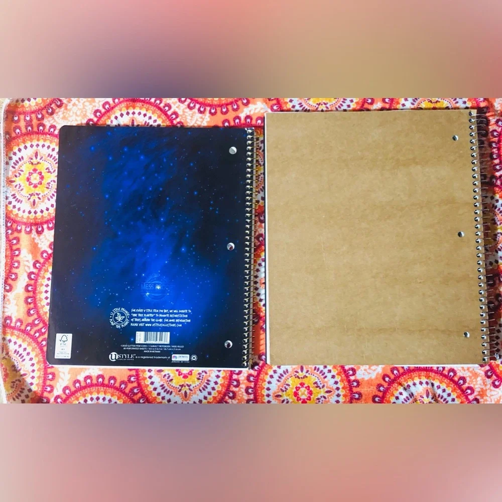 Fire star bundle Graph Ruled notebook square inch/1 subject notebook wide ruled.